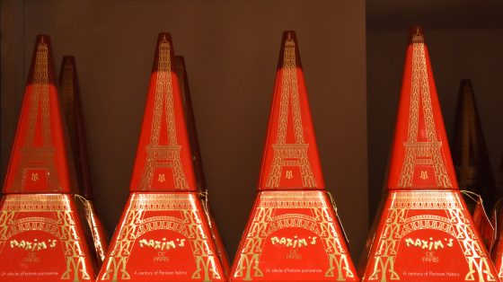 Maxim Eiffel Tower candies, a gift for Valentine's Day that is part of the cultural traditions of the holiday. (Image © Meredith Mullins.)